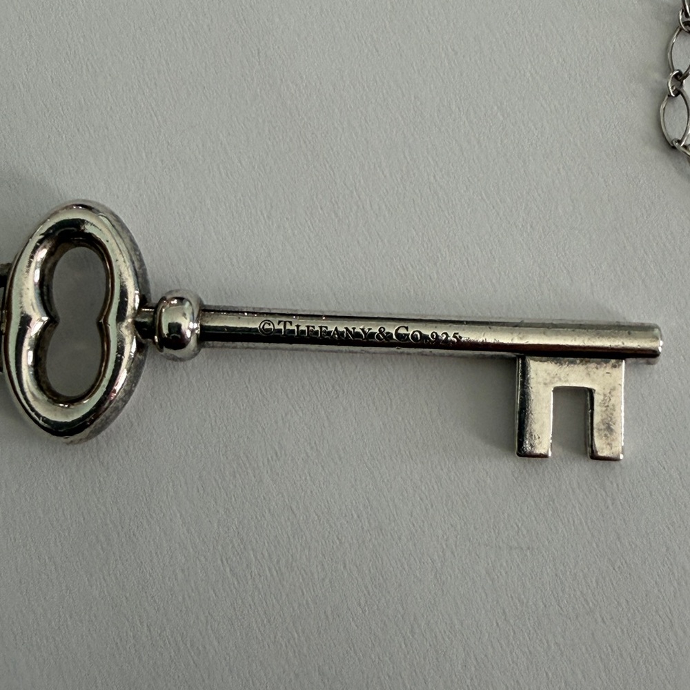 Silver Key Pendant Necklace - Picture 6 of 6